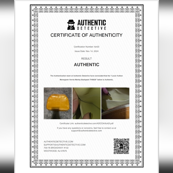 Louis Vuitton Yellow Marley Vernis 💛 Backpack (EUC)(SEE PICS)(RARE)(TH0920) - Picture 12 of 12